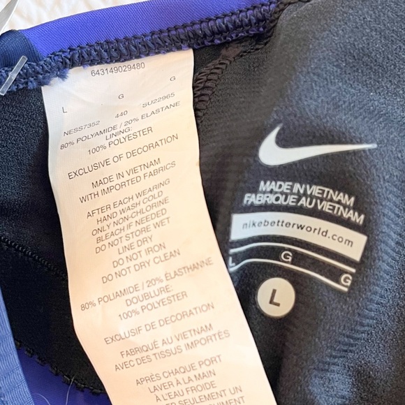 NWT NIKE Girls One Piece Racing Swimsuit Size L - Picture 6 of 10